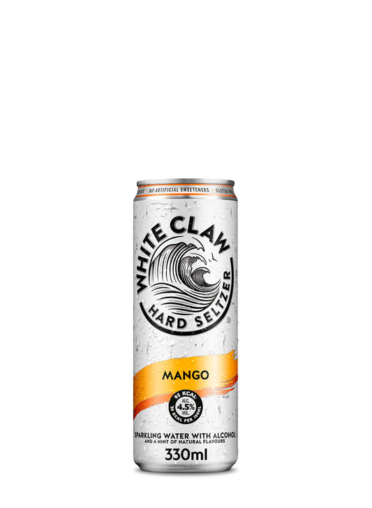 PACK LATAS BEBIDA ALCOHÓLICA CON GAS WHITE CLAW MANGO 33 CL X 12 UDS