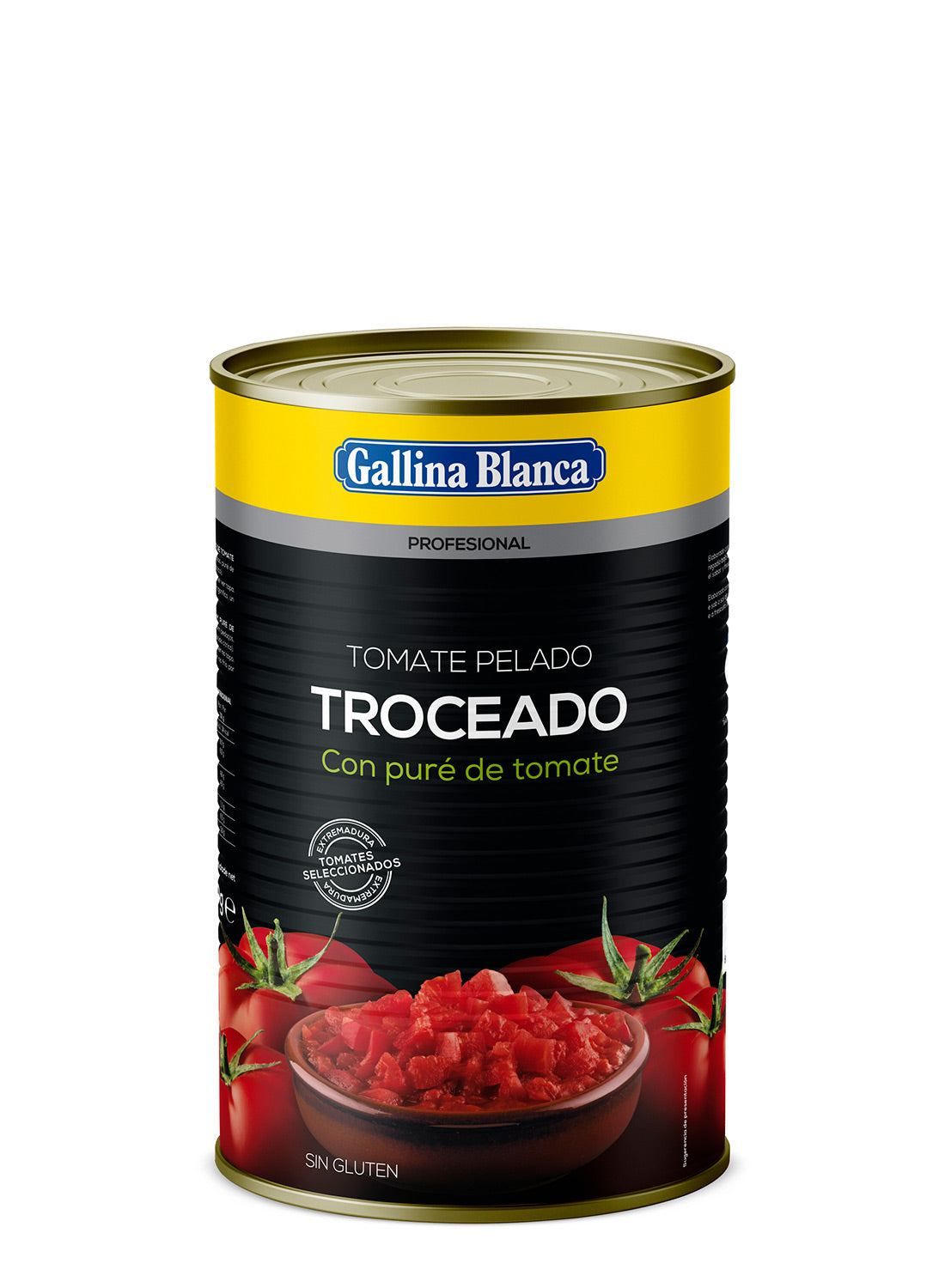 TOMATE PELADO TROCEADO GALLINA BLANCA 4 KG