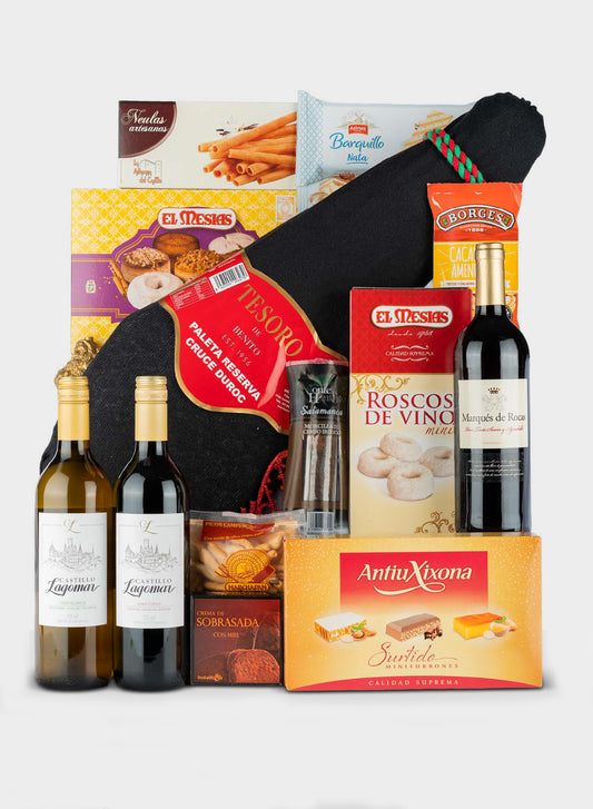Lote Navideño Nº 11 – Set Gourmet de Navidad con Paleta Reserva, Vinos Selectos y Dulces Tradicionales