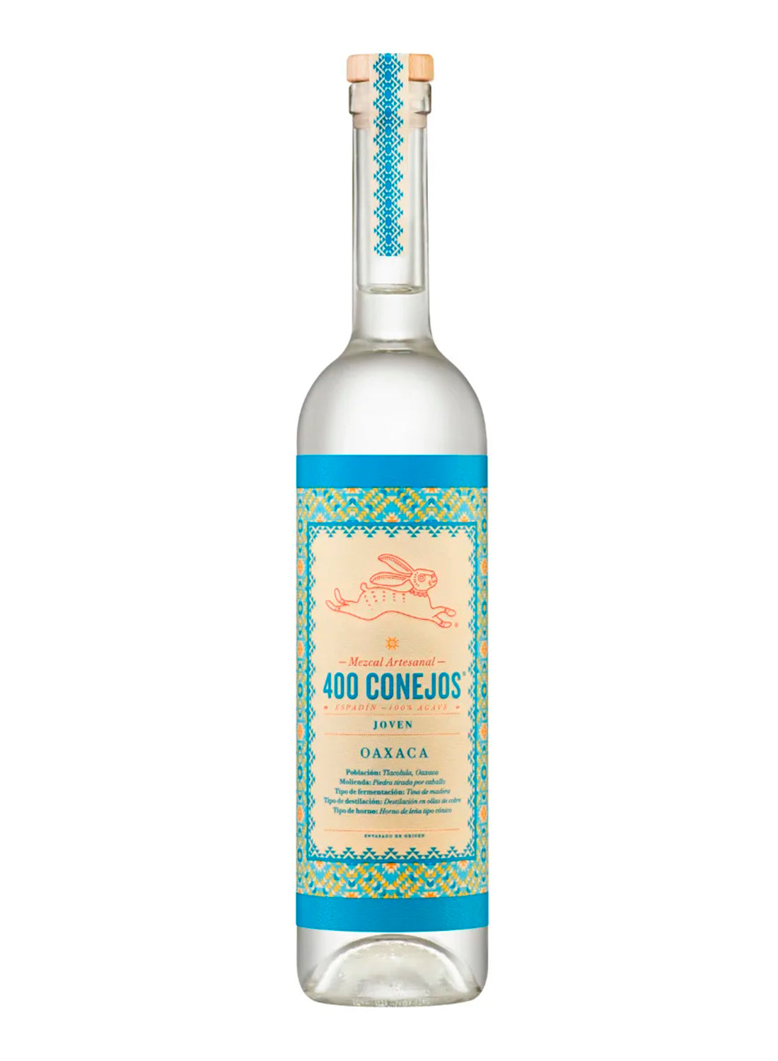 MEZCAL ARTESANAL JOVEN 400 CONEJOS ESPADÍN 70 CL