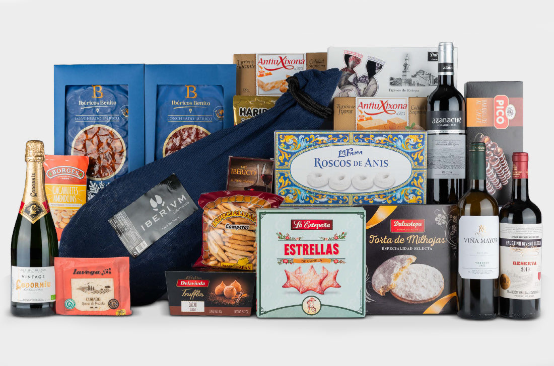 Lote Gourmet Navideño Nº 21 – Selección Premium con Paleta Gran Reserva, Vinos D.O. y Cava Codorníu