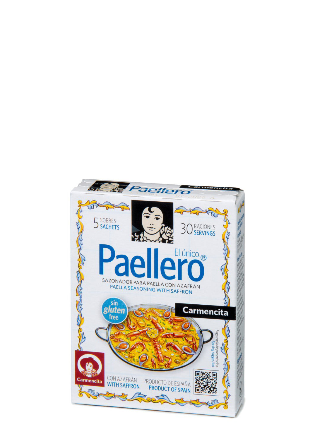 SAZONADOR PARA PAELLA CON AZAFRÁN CARMENCITA 5 SOBRES / 30 RACIONES