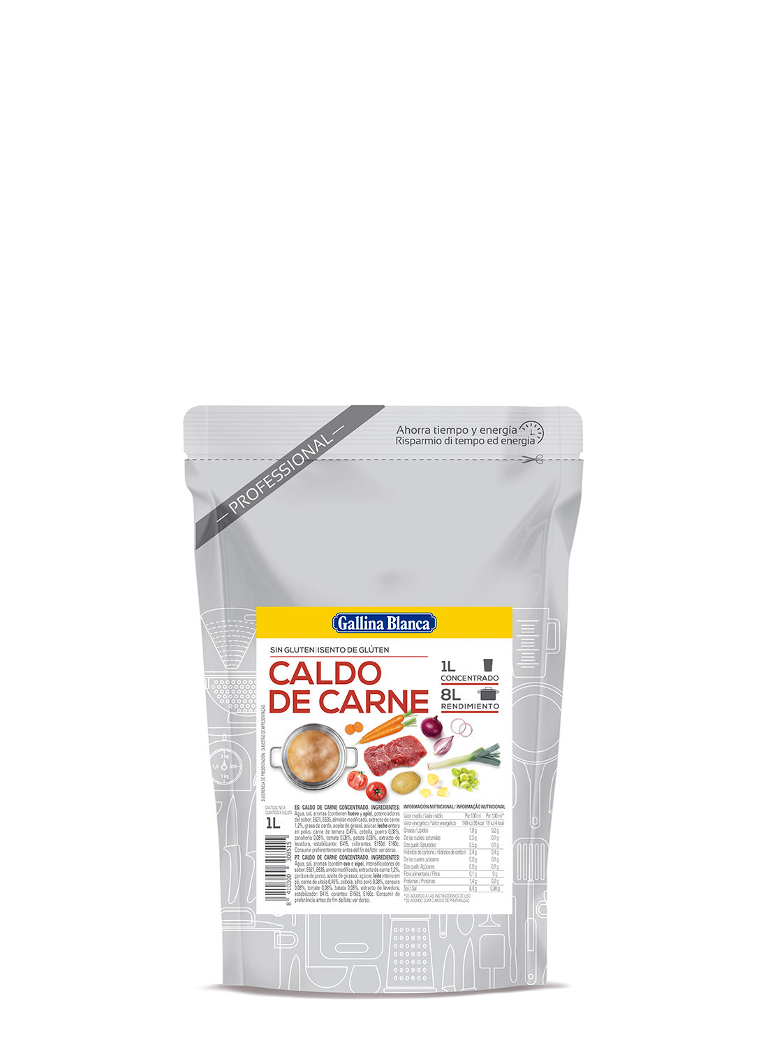 CALDO CARNE CONCENTRADO GALLINA BLANCA 1 L