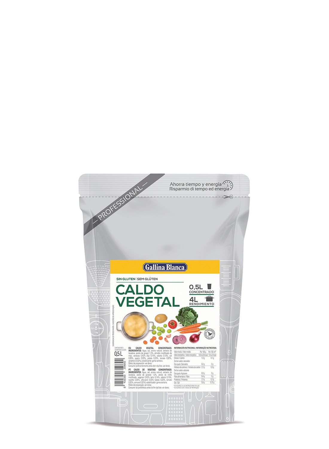 CALDO VEGETAL CONCENTRADO GALLINA BLANCA 0.5 L