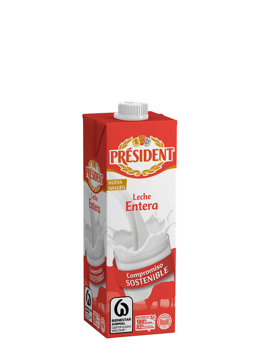 LECHE ENTERA PRÉSIDENT 1 L X 6 UDS