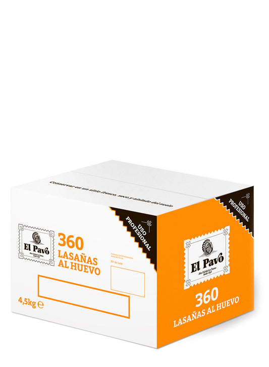 PLACAS AL HUEVO PARA LASAÑA EL PAVO 360 UDS